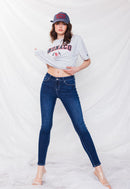 (OPEN PACK) Mid Rise Skinny Jeans with Contrast Stitch WEP3561