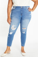 (OPEN PACK) Plus size Distressed Ankle Skinny Jeans WEP3278XL