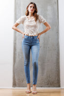 (OPEN PACK) Mid Rise Destructed Skinny Jeans WEP3527