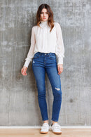 (OPEN PACK) Mid Rise Destructed Skinny Jeans WEP3533