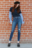 (OPEN PACK) High Rise Destructed Skinny Jeans WEP3542