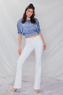 (OPEN PACK) High Rise Classic Bootcut Jeans WEP3559 White