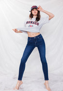 (OPEN PACK) Mid Rise Skinny Jeans with Contrast Stitch WEP3561