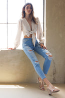 (PRE PACK) High Rise Ankle Skinny Jeans in Faded Wash EP3411