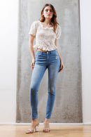 (OPEN PACK) Mid Rise Destructed Skinny Jeans WEP3527