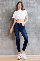 (OPEN PACK) High Rise Destructed Ankle Skinny Jeans WEP3534