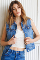 (PRE PACK) Non-Destructed Regular Fit Denim Vest EV5009