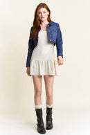 (PRE PACK) Basic Crop Denim Jacket EJ2056