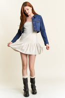 (PRE PACK) Basic Crop Denim Jacket EJ2056