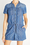 (PRE PACK) Short Sleeve Chambray Romper EO917