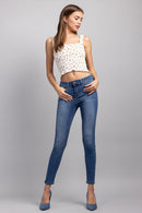 (OPEN PACK) Mid Rise Push Up Ankle Skinny Jeans WEP3106