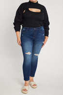 (PRE PACK) Plus size Distressed Ankle Skinny Jeans EP3490XL