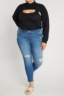 (PRE PACK) Plus size Distressed Ankle Skinny Jeans EP3490XL