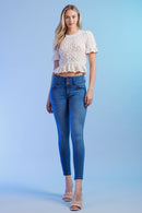 (OPEN PACK) 3 Buttoned Push up Ankle Skinny Jeans WEP3517