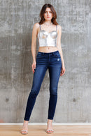 (OPEN PACK) Mid Rise Destructed Skinny Jeans WEP3527