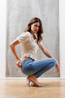 (OPEN PACK) Mid Rise Destructed Skinny Jeans WEP3527