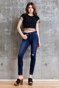 (OPEN PACK) Mid Rise Destructed Skinny Jeans WEP3533