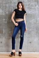 (OPEN PACK) Mid Rise Destructed Skinny Jeans WEP3533