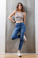 (OPEN PACK) High Rise Destructed Ankle Skinny Jeans WEP3534