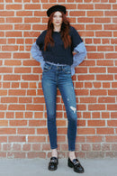 (OPEN PACK) High Rise Destructed Skinny Jeans WEP3542