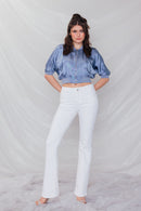 (OPEN PACK) High Rise Classic Bootcut Jeans WEP3559 White