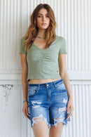 (PRE PACK) Destructed Bermuda Denim Shorts ESP3399