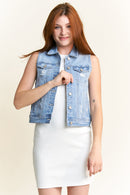 (PRE PACK) Destructed Regular Fit Denim Vest EV5010