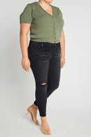 (PRE PACK) Plus size Destructed Ankle Skinny Jeans EP3465XL