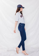 (OPEN PACK) Mid Rise Skinny Jeans with Contrast Stitch WEP3561