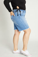 (PRE PACK) Plus size Destructed Bermuda Denim Shorts ESP3400XL