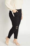 (OPEN PACK) Plus Size Distressed Skinny Jeans WEP3001XL