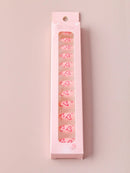 PROFESSIONAL QUALITY PRESS ON HEART PRINT NAILS