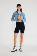 (PRE PACK) Basic Crop Denim Jacket EJ2056