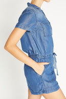 (PRE PACK) Short Sleeve Chambray Romper EO917