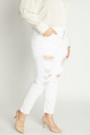 (PRE PACK) Plus size High Rise Destructed Ankle Skinny Jeans EP3410XL