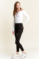 (PRE PACK) High Rise Heavily Destructed Ankle Skinny Jeans EP3410