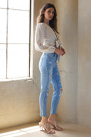 (PRE PACK) High Rise Ankle Skinny Jeans in Faded Wash EP3411