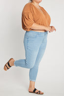 (PRE PACK) Plus size Mid Rise Push Up Ankle Skinny Jeans EP3424XL