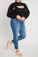 (PRE PACK) Plus size Distressed Ankle Skinny Jeans EP3490XL