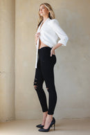 (PRE PACK) 2 Button Waist Band Ankle Skinny Jeans EP3492
