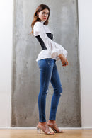 (OPEN PACK) High Rise Destructed Skinny Jeans WEP3529