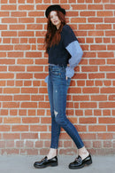 (OPEN PACK) High Rise Destructed Skinny Jeans WEP3542