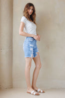 (PRE PACK) Destructed Bermuda Denim Shorts ESP3399