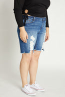 (PRE PACK) Plus size Destructed Bermuda Denim Shorts ESP3400XL