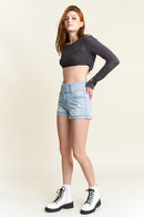 (PRE PACK) 3 Button Wide Waist Band Shorts ESP3433