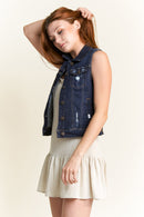 (PRE PACK) Destructed Regular Fit Denim Vest EV5010