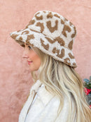 WOMEN'S ANIMAL PRINT SHERPA BUCKET HATS