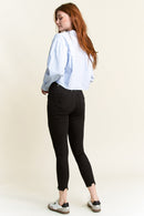 (PRE PACK) High Rise Distressed Chew Hem Ankle Skinny Jeans EP3382