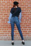 (OPEN PACK) High Rise Destructed Skinny Jeans WEP3542
