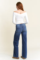 (OPEN PACK) High Rise Wide Destructed Leg Jeans WEP3587